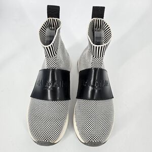Balmain Cameron Knit Logo Strap Slip On Sneakers Size 38